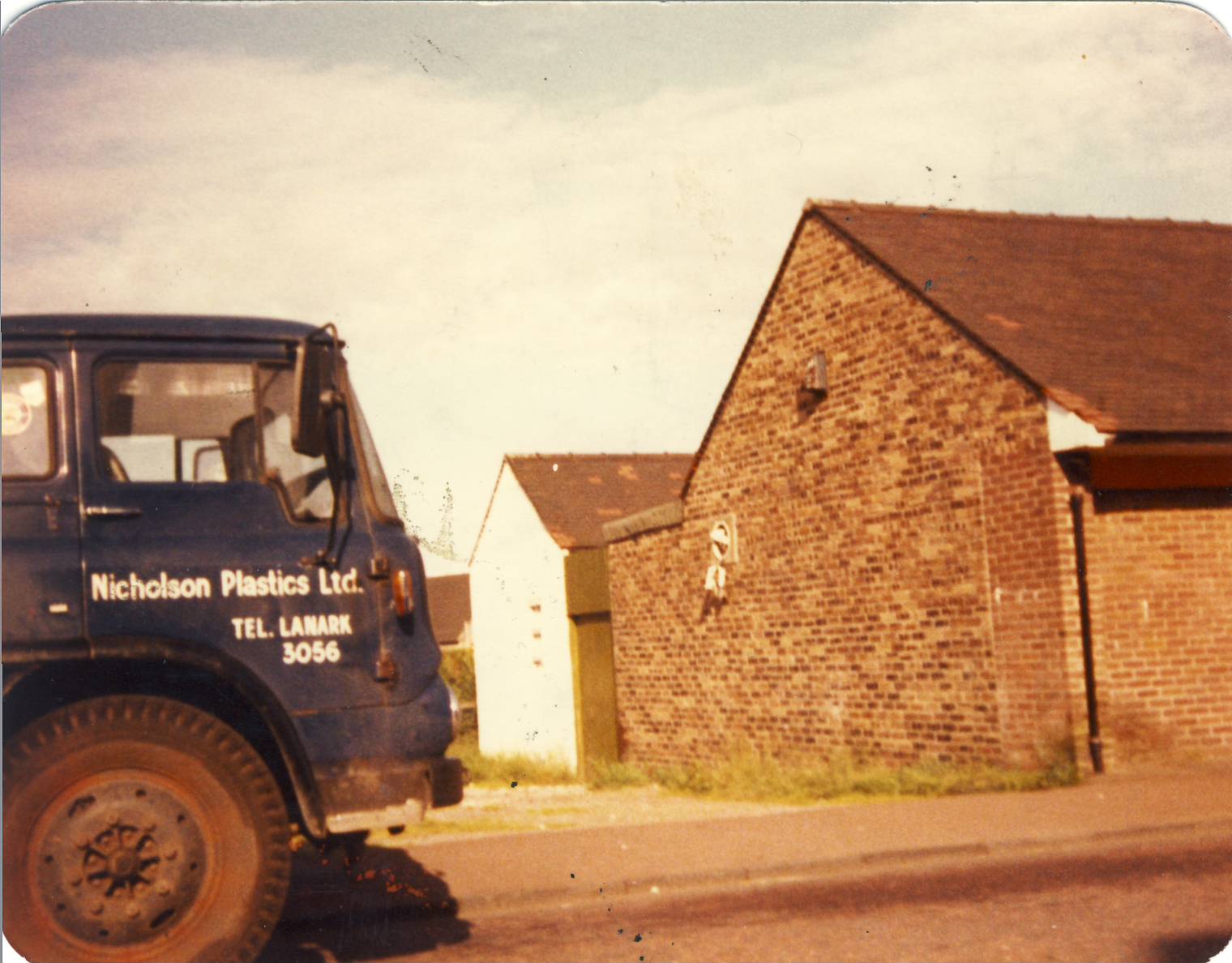 Nicholson Plastics truck at the first premises in the 1970s