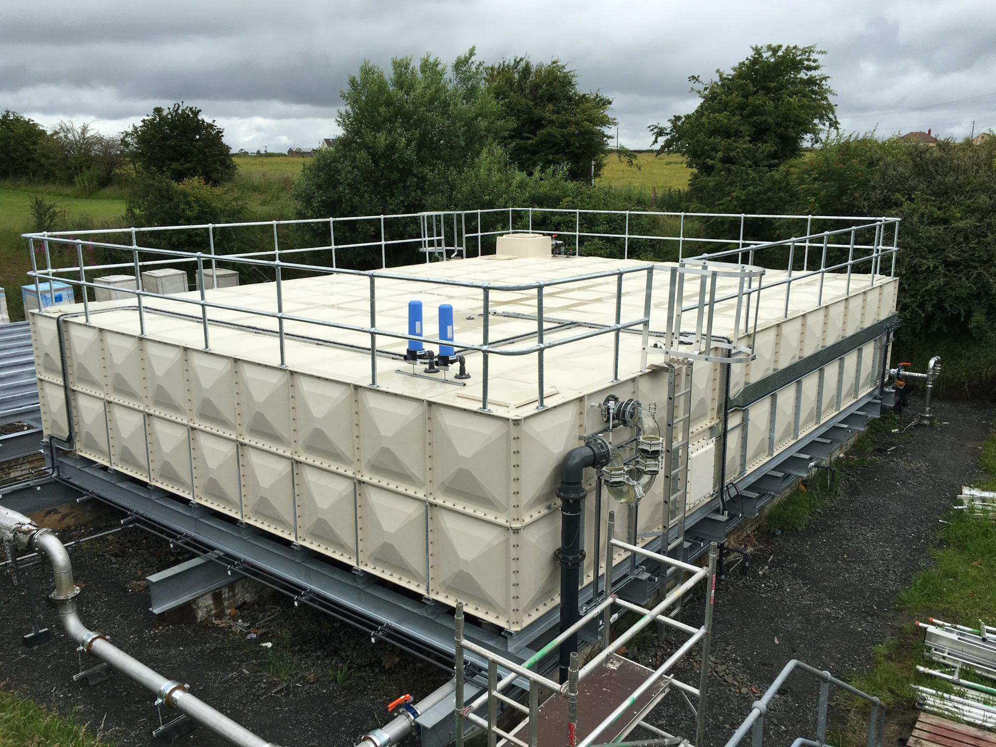 sectional water storage tank